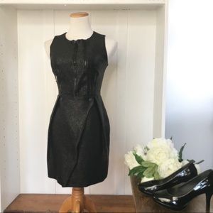 Diesel Fitted Textured Wrap Dress with Zippers